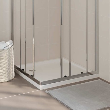 Plato de ducha cuadrado de ABS blanco 80x80 cm