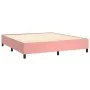 Box spring bed with pink velvet mattress 180x200 cm by vidaXL, Beds and slatted bases - Ref: Foro24-3129470, Price: 566,23 €,...