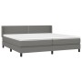 Cama box spring con colchón tela gris oscuro 200x200 cm de vidaXL, Camas y somieres - Ref: Foro24-3129658, Precio: 568,46 €, ...