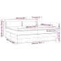 Box spring bed with dark gray fabric mattress 200x200 cm by vidaXL, Beds and slatted bases - Ref: Foro24-3129658, Price: 572,...