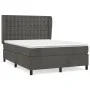 Box spring bed with dark gray velvet mattress 140x190 cm by vidaXL, Beds and slatted bases - Ref: Foro24-3129448, Price: 521,...