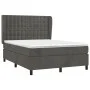 Box spring bed with dark gray velvet mattress 140x190 cm by vidaXL, Beds and slatted bases - Ref: Foro24-3129448, Price: 521,...