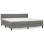 Box spring bed with dark gray fabric mattress 200x200 cm by vidaXL, Beds and slatted bases - Ref: Foro24-3129738, Price: 592,...