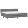 Box spring bed with dark gray fabric mattress 200x200 cm by vidaXL, Beds and slatted bases - Ref: Foro24-3129738, Price: 592,...