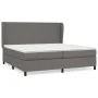 Cama box spring con colchón cuero sintético gris 200x200 cm de vidaXL, Camas y somieres - Ref: Foro24-3128935, Precio: 779,99...
