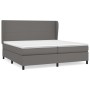 Cama box spring con colchón cuero sintético gris 200x200 cm de vidaXL, Camas y somieres - Ref: Foro24-3128935, Precio: 736,37 €