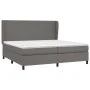 Cama box spring con colchón cuero sintético gris 200x200 cm de vidaXL, Camas y somieres - Ref: Foro24-3128935, Precio: 779,99...