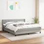 Cama box spring con colchón tela gris claro 180x200 cm de vidaXL, Camas y somieres - Ref: Foro24-3129729, Precio: 551,02 €, D...