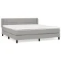 Cama box spring con colchón tela gris claro 180x200 cm de vidaXL, Camas y somieres - Ref: Foro24-3129729, Precio: 551,02 €, D...