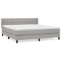 Cama box spring con colchón tela gris claro 180x200 cm de vidaXL, Camas y somieres - Ref: Foro24-3129729, Precio: 543,14 €, D...