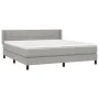Cama box spring con colchón tela gris claro 180x200 cm de vidaXL, Camas y somieres - Ref: Foro24-3129729, Precio: 551,02 €, D...