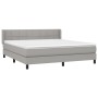 Cama box spring con colchón tela gris claro 180x200 cm de vidaXL, Camas y somieres - Ref: Foro24-3129729, Precio: 543,14 €, D...