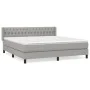Box spring bed with light gray fabric mattress 180x200 cm by vidaXL, Beds and slatted bases - Ref: Foro24-3129969, Price: 548...