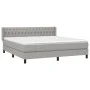 Box spring bed with light gray fabric mattress 180x200 cm by vidaXL, Beds and slatted bases - Ref: Foro24-3129969, Price: 548...