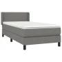 Box spring bed with dark gray fabric mattress 100x200 cm by vidaXL, Beds and slatted bases - Ref: Foro24-3129530, Price: 323,...