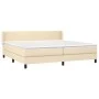 Boxspringbett mit cremefarbener Stoffmatratze 200x200 cm von vidaXL, Betten und Lattenroste - Ref: Foro24-3129582, Preis: 552...