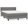 Box spring bed with dark gray fabric mattress 140x200 cm by vidaXL, Beds and slatted bases - Ref: Foro24-3129554, Price: 453,...