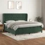 Box spring bed with dark green velvet mattress 200x200 cm by vidaXL, Beds and slatted bases - Ref: Foro24-3129414, Price: 808...