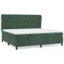 Box spring bed with dark green velvet mattress 200x200 cm by vidaXL, Beds and slatted bases - Ref: Foro24-3129414, Price: 808...