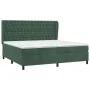 Box spring bed with dark green velvet mattress 200x200 cm by vidaXL, Beds and slatted bases - Ref: Foro24-3129414, Price: 808...
