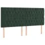 Box spring bed with dark green velvet mattress 200x200 cm by vidaXL, Beds and slatted bases - Ref: Foro24-3129414, Price: 808...