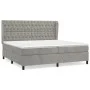 Box spring bed with light gray velvet mattress 200x200 cm by vidaXL, Beds and slatted bases - Ref: Foro24-3129411, Price: 713...