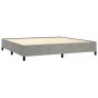 Box spring bed with light gray velvet mattress 200x200 cm by vidaXL, Beds and slatted bases - Ref: Foro24-3129411, Price: 722...