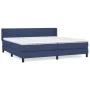 Box spring bed with blue fabric mattress 200x200 cm by vidaXL, Beds and slatted bases - Ref: Foro24-3129743, Price: 583,27 €,...
