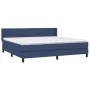 Box spring bed with blue fabric mattress 200x200 cm by vidaXL, Beds and slatted bases - Ref: Foro24-3129743, Price: 583,27 €,...