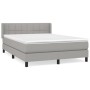 Box spring bed with light gray fabric mattress 140x200 cm by vidaXL, Beds and slatted bases - Ref: Foro24-3129713, Price: 436...