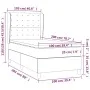 Cama box spring con colchón terciopelo gris claro 100x200 cm de vidaXL, Camas y somieres - Ref: Foro24-3129435, Precio: 339,5...