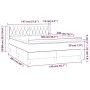 Box spring bed with light gray fabric mattress 140x200 cm by vidaXL, Beds and slatted bases - Ref: Foro24-3129953, Price: 445...