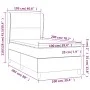 Box spring bed with light gray velvet mattress 100x200 cm by vidaXL, Beds and slatted bases - Ref: Foro24-3129075, Price: 326...