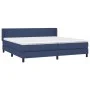 Box spring bed with blue fabric mattress 200x200 cm by vidaXL, Beds and slatted bases - Ref: Foro24-3129583, Price: 591,98 €,...