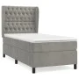Box spring bed with light gray velvet mattress 90x190 cm by vidaXL, Beds and slatted bases - Ref: Foro24-3129369, Price: 334,...
