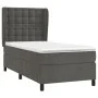 Box spring bed with dark gray velvet mattress 90x190 cm by vidaXL, Beds and slatted bases - Ref: Foro24-3129424, Price: 322,2...