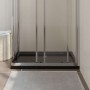 Plato de ducha rectangular negro ABS 70x90 cm
