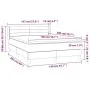 Box spring bed with cream fabric mattress 140x200 cm by vidaXL, Beds and slatted bases - Ref: Foro24-3129798, Price: 441,36 €...