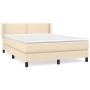 Boxspringbett mit cremefarbener Stoffmatratze 140x200 cm von vidaXL, Betten und Lattenroste - Ref: Foro24-3129638, Preis: 433...