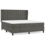 Cama box spring con colchón terciopelo gris oscuro 160x200 cm de vidaXL, Camas y somieres - Ref: Foro24-3129460, Precio: 557,...