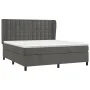Box spring bed with dark gray velvet mattress 160x200 cm by vidaXL, Beds and slatted bases - Ref: Foro24-3129460, Price: 537,...