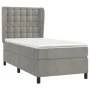 Cama box spring con colchón terciopelo gris claro 90x190 cm de vidaXL, Camas y somieres - Ref: Foro24-3129423, Precio: 320,37...