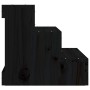 Escalera para mascotas madera maciza pino negro 40x37,5x35 cm
