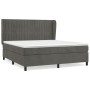 Cama box spring con colchón terciopelo gris oscuro 160x200 cm de vidaXL, Camas y somieres - Ref: Foro24-3129340, Precio: 545,...