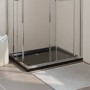 Plato de ducha rectangular negro ABS 80x100 cm