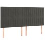 Cama box spring con colchón terciopelo gris oscuro 160x200 cm de vidaXL, Camas y somieres - Ref: Foro24-3129340, Precio: 545,...