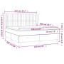 Cama box spring con colchón terciopelo gris oscuro 160x200 cm de vidaXL, Camas y somieres - Ref: Foro24-3129340, Precio: 545,...