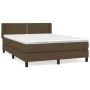 Box spring bed with dark brown fabric mattress 140x200 cm by vidaXL, Beds and slatted bases - Ref: Foro24-3129636, Price: 409...