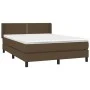 Box spring bed with dark brown fabric mattress 140x200 cm by vidaXL, Beds and slatted bases - Ref: Foro24-3129636, Price: 409...