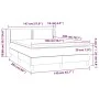 Box spring bed with dark brown fabric mattress 140x200 cm by vidaXL, Beds and slatted bases - Ref: Foro24-3129636, Price: 409...